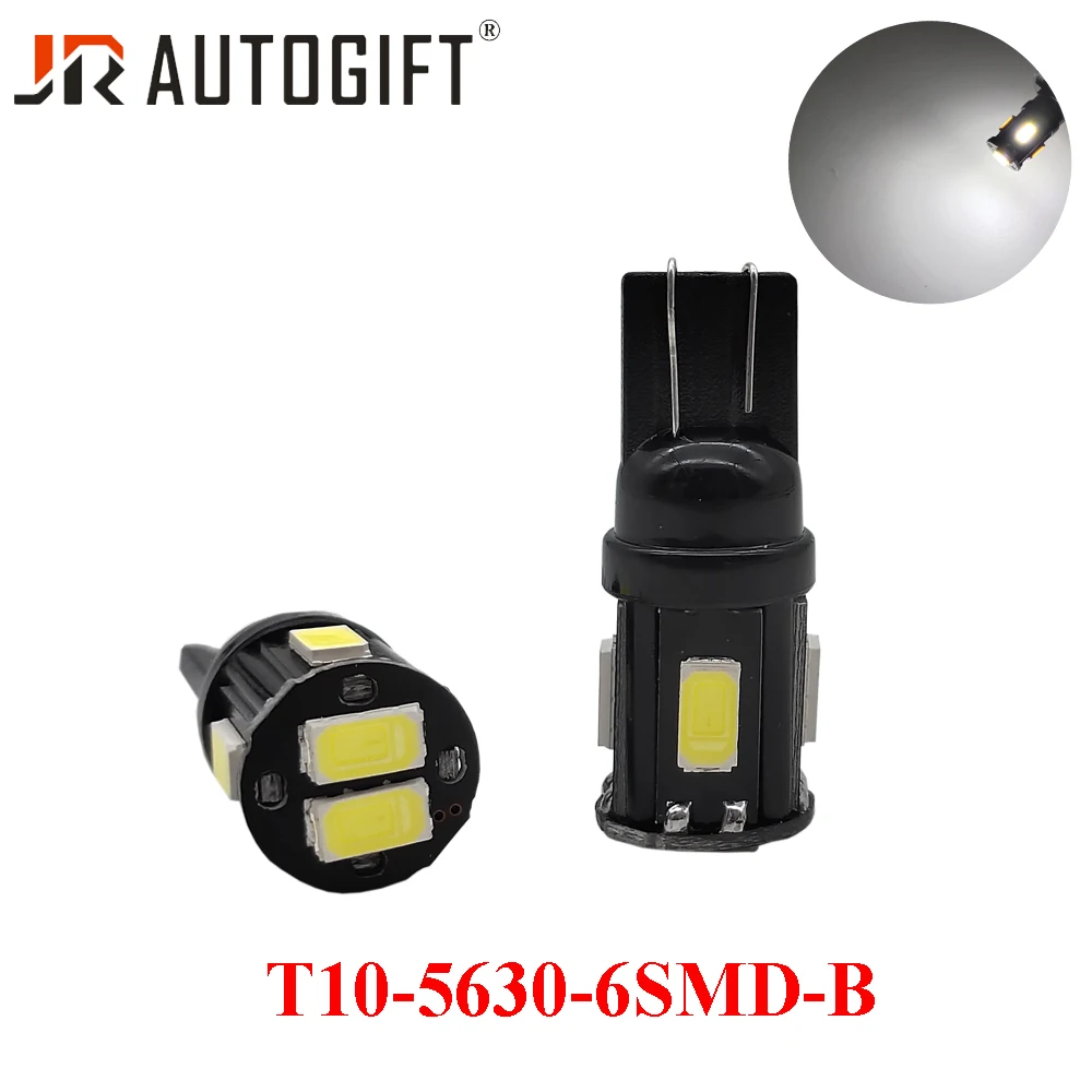 

100PCS Car styling LED 194 168 T10 W5W 5630 5730 6SMD LED Chip Car Interior Lights Reading Map Dome Lamp Auto Bulb 12V/24V White