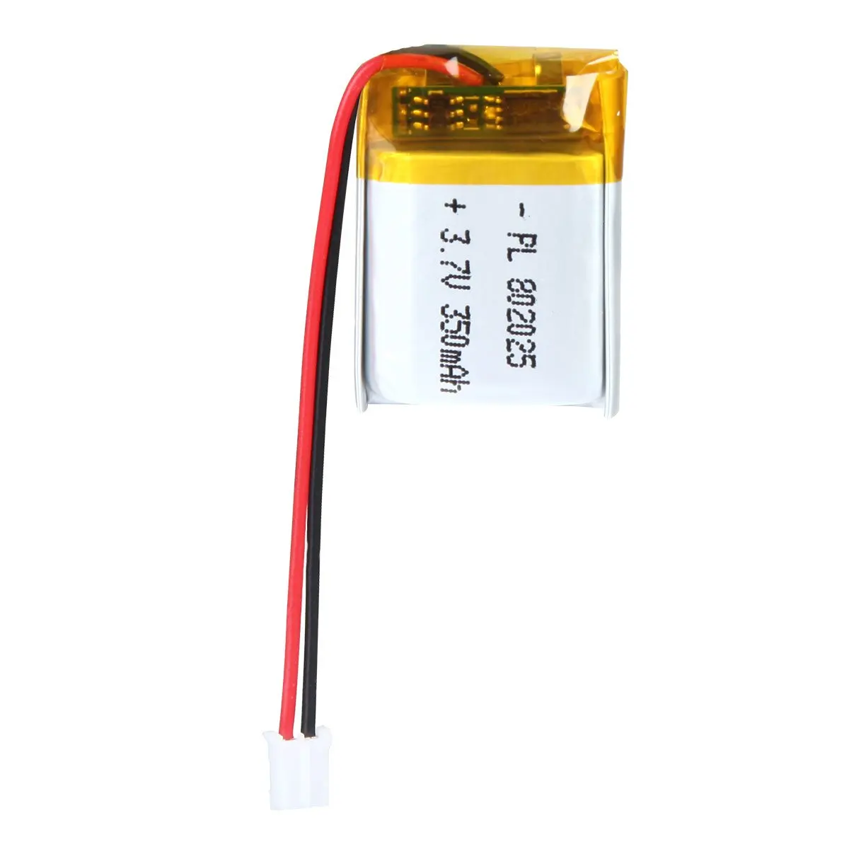 3.7V 350mAh 802025 Rechargeable Lipo Battery length 27mm