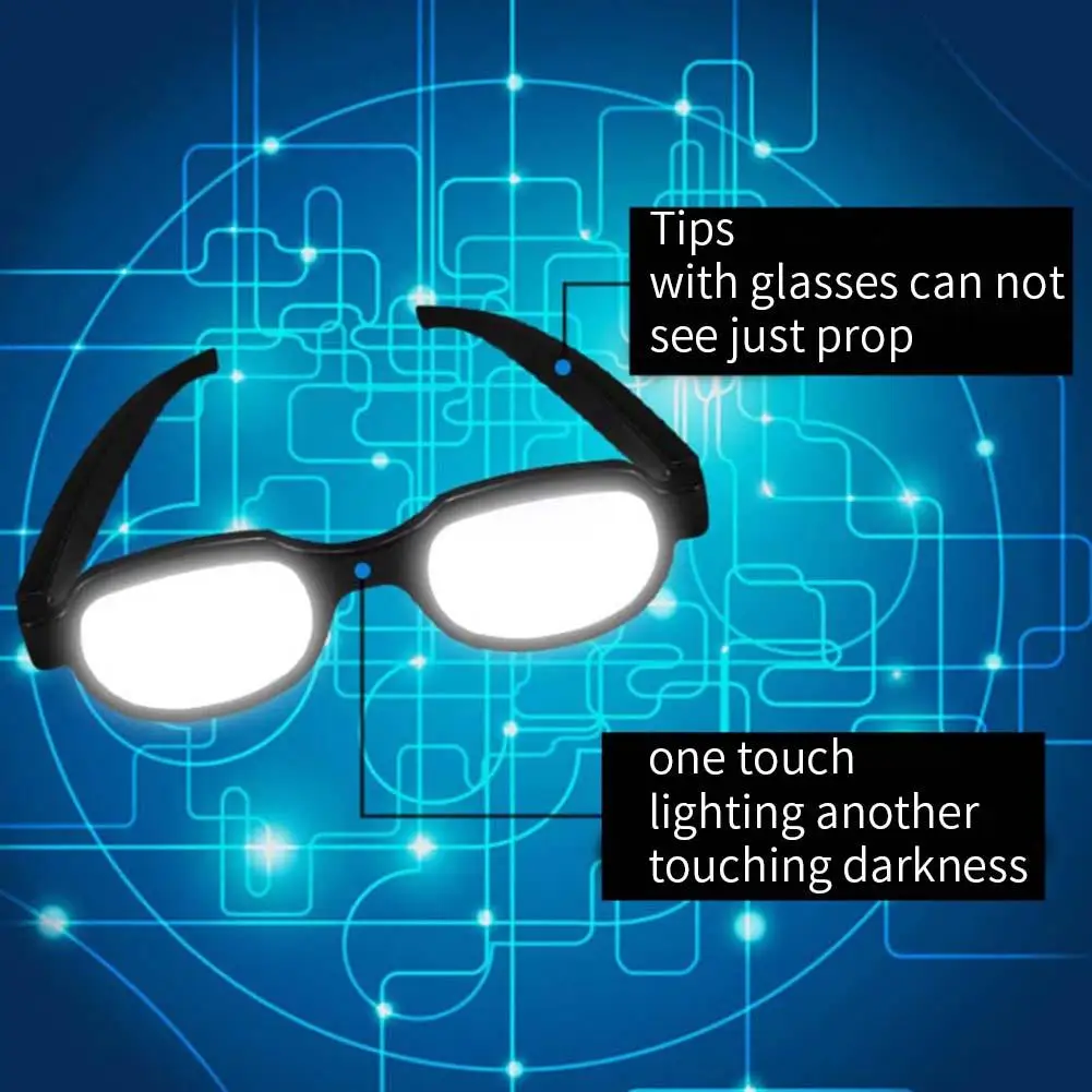 Fashion Men Women LED Light Luminous Glasses Eyewear Anime Cosplay Party Prop