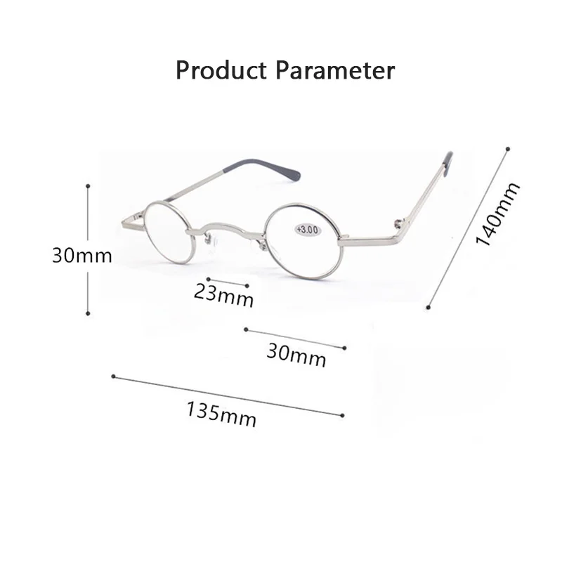 Seemfly Vintage małe okrągłe okulary do czytania mężczyźni kobiety metalowa rama jasne okulary do czytania czytniki okulary dioptrii + 1.0 do + 3.5