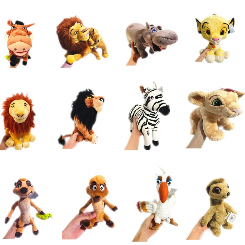 1pieces/lot plush lion hippopotamus zebra timon doll gift Children's toys