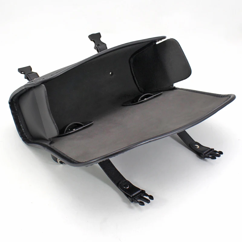 Universal Motorcycle PU Leather Handlebar Front Fork Tool Bag SaddleBag Storage Pouch Luggage Custom Cruiser Chopper Cafe Racer