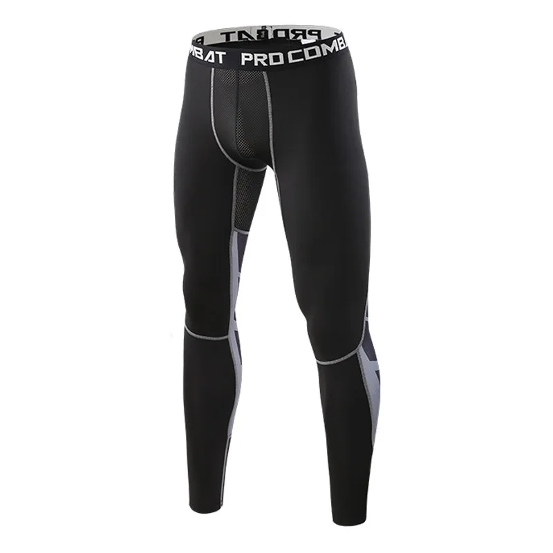 Men Running Full Tights GYM Boy Pants Male Men\'s Basketball Football Exercise Fitness Capri Long Johns 3/4 Legging For Sport 05