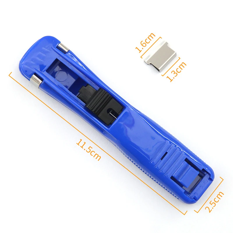 

Push Clip Device Portable Handheld Paper Fast Clam Clip Dispenser Metal Refill Clips for School Office Student EM88