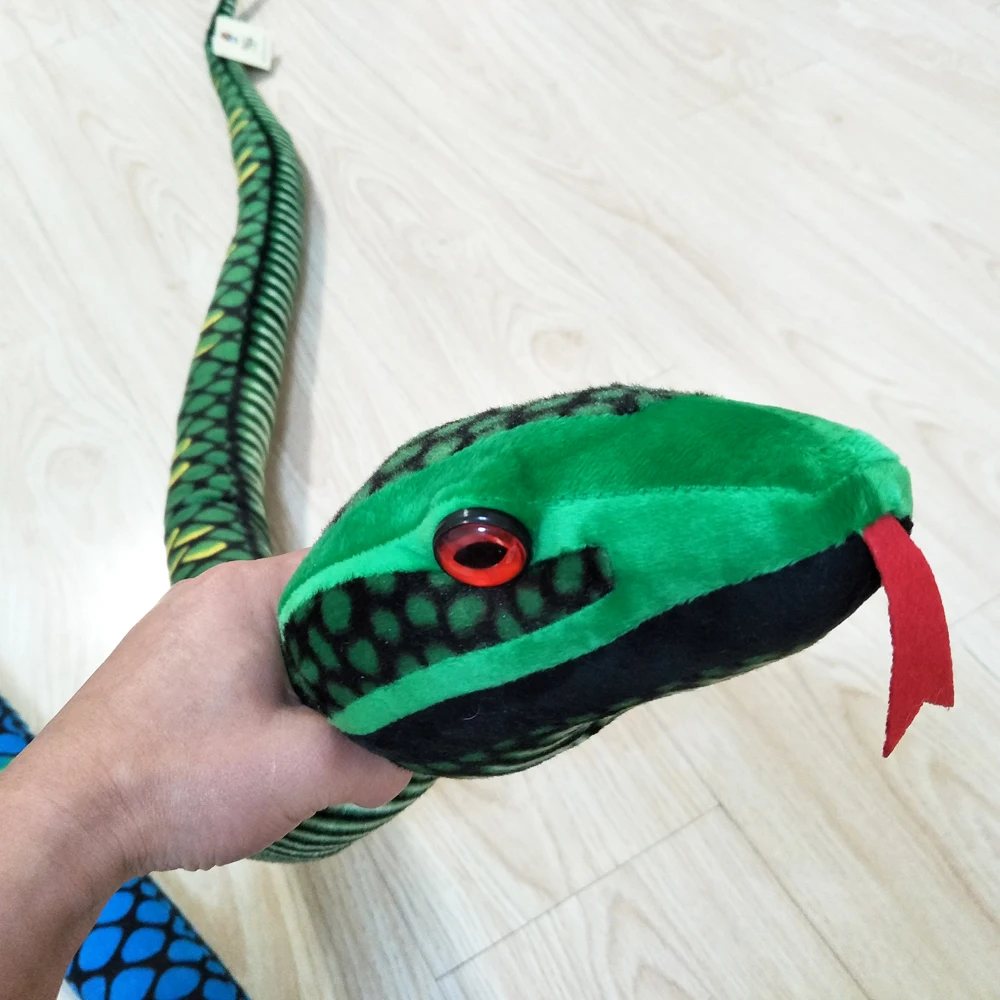 Simulated Snake Evil Funny Props Children Stuffed Plush Toy Birthday Gift