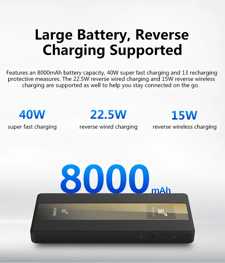 화웨이 5G 모바일 와이파이 프로 E6878-370, 화웨이 5G MIFI 핫스팟 무선 액세스 포인트, 모바일 와이파이 E6878-870 NA 및 NSA 모드
