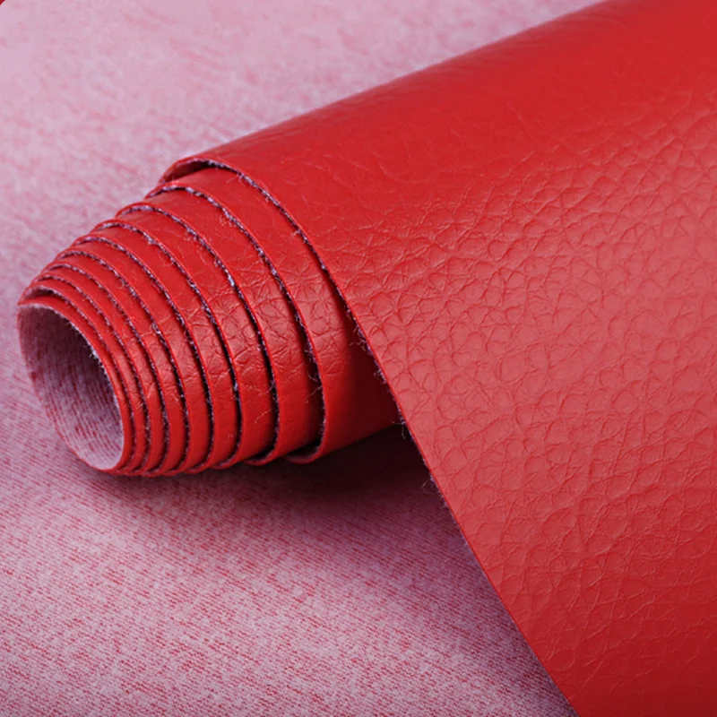 50*138cm Synthetic Leather Litchi PU Leather Fabric Artificial Faux Leather Fabrics DIY Bag Sofa Home Decoration Sewing Material