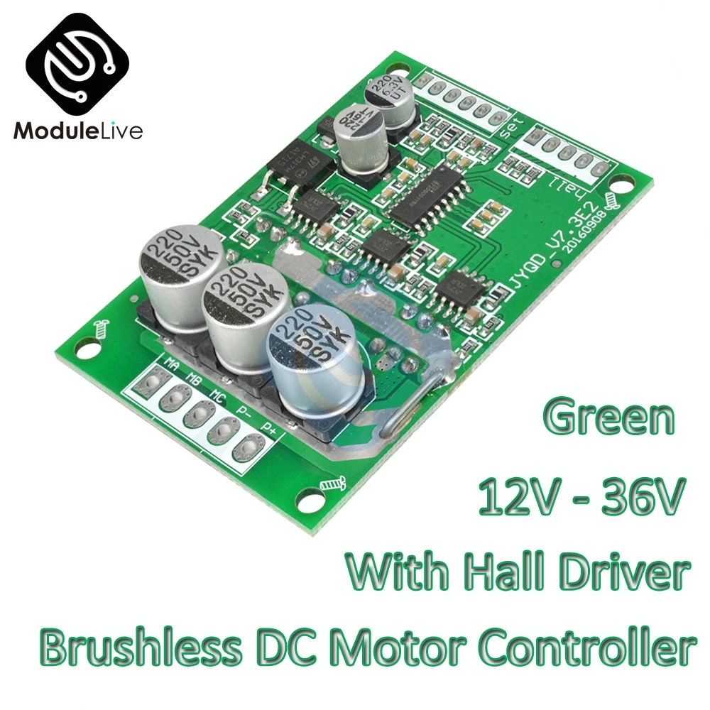 

Motor Speed Controller DC 12V-36V 500W PWM DC Brushless w Hall Motor Balancing Automotive Balanced BLDC Car Driver Control Board