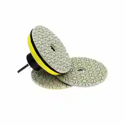 Drill 3-Step Polishing Pad 6mm shaft Holder Nozzle for Stone Marble Granite Ceramic Finish