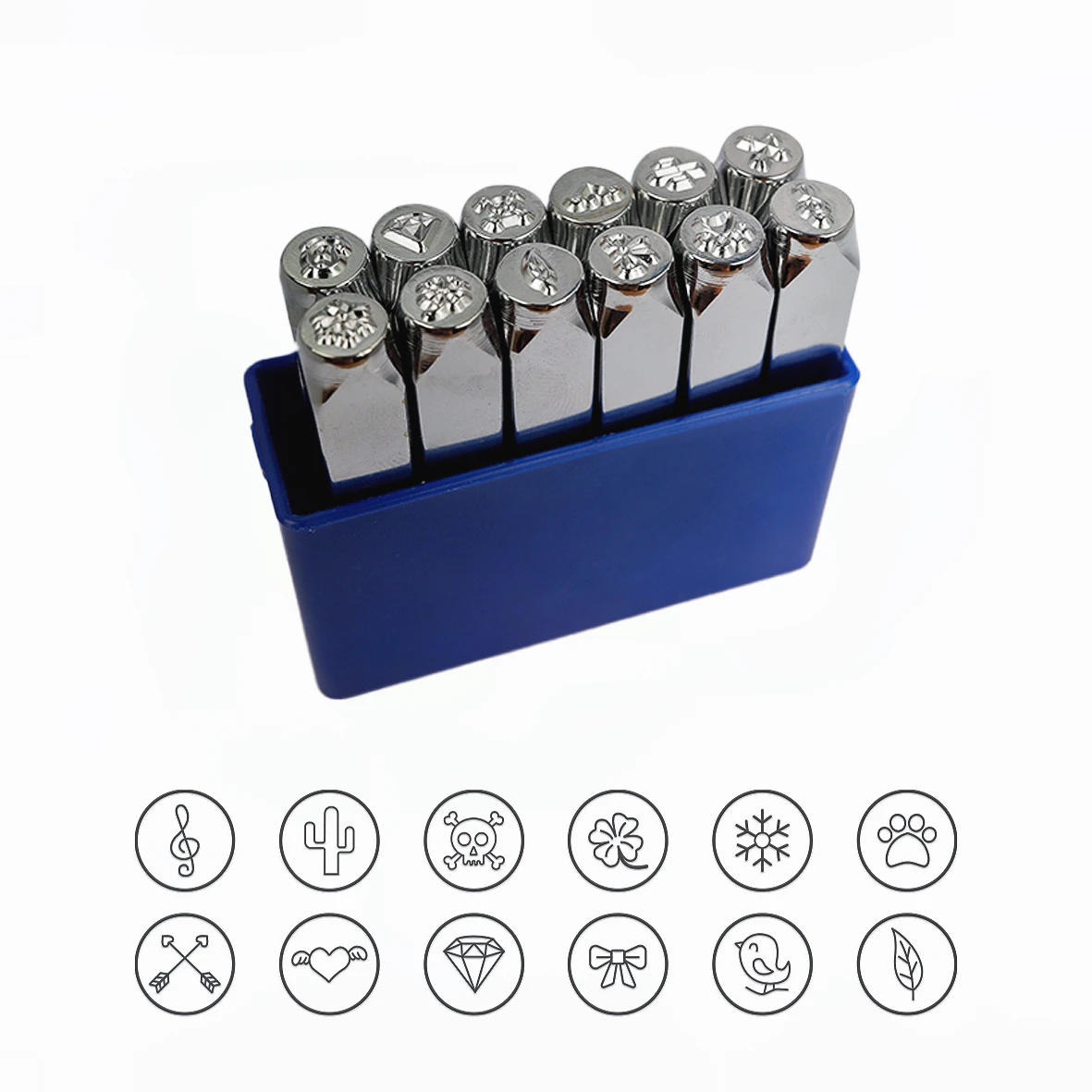 Metal Stamping Metal Stamping Kit 12PCS DIY Metal Punch Constellation Leather Stamps, Jewelry Stamping 1/4 (6mm)