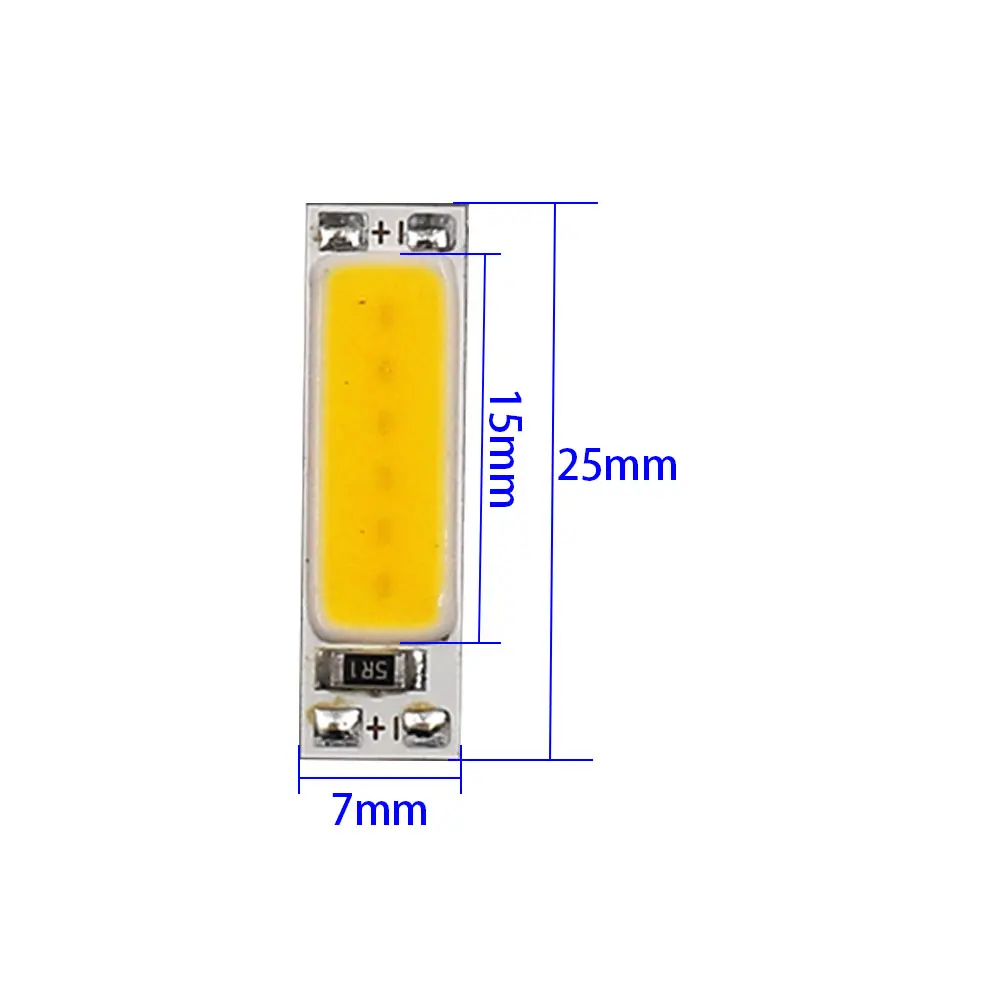 10pcs 25mm Tiny COB LED Chip Light 3.7V 5V 1W 3V LED Lamp for Signal Lighting Night Light DIY  3000K 6000K Warm Cold White