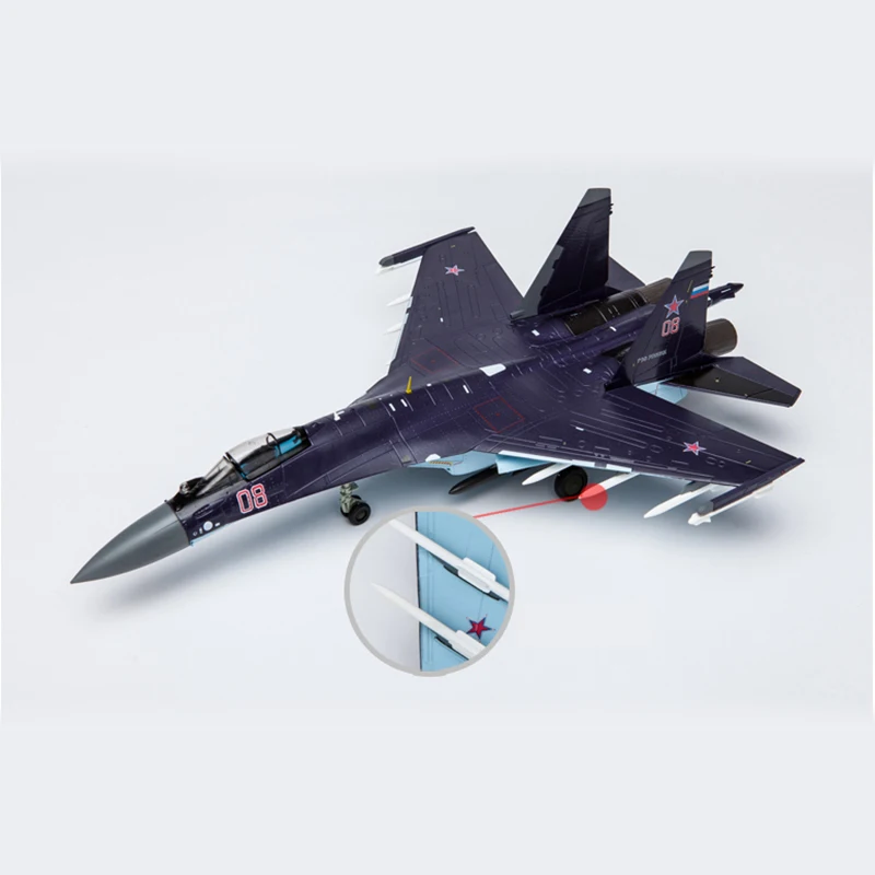 JASON TUTU 1/72 Scale Alloy Fighter Sukhoi SU-35 Multi-fighter Airplane Model Russian Air Force SU35 Aircraft Gift Collection