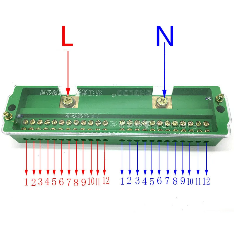 

Single-phase 2 In 24 Out Junction Box AC Household 220v Branch Terminal Wire Paralleling Device Row Retardant Metering Cabinet