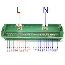 Single-phase 2 In 24 Out Junction Box AC Household 220v Branch Terminal Wire Paralleling Device Row Retardant Metering Cabinet