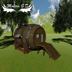 Outdoor Use Barrel EPS Barrel House Sauna Dome Houses