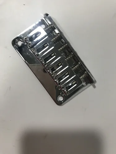 Imagen 2 del producto Tremolo Bridge Sillines de zinc con bloqueo plateado, sillín rígido fijo, accesorios de trémolo, piezas fijas, 78mm, 65mm, 6 cuerdas