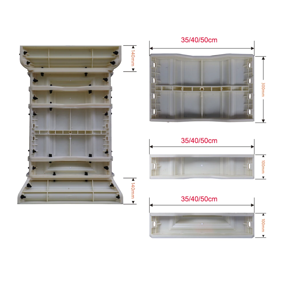 Plastikowe formy podstawy z filarem kwadratowym z tworzywa sztucznego