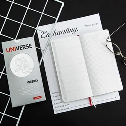 Kinbor Universe Weekly Plan Notebook Small Simple Schedule Book Portable Hard Surface Book Pattern Hand Account Efficiency