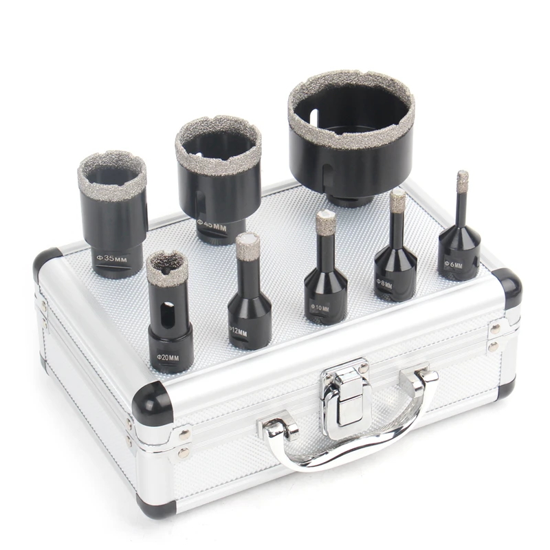 HEDA 6/8/10/12/20/35/45/68 M14 Thread Dry Vaccum Brazed Diamond Core Drilling Bit Hole Saw For Tile Marble Ceramic