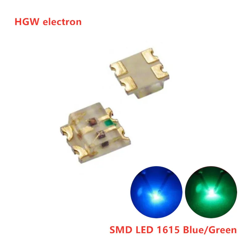 SMD0605 100pcs SMD LED 1615 Bi-Color Red-Blue/Green/Yellow/blue-Green/White yellow-green LEDs 1/35 model train railway modeling