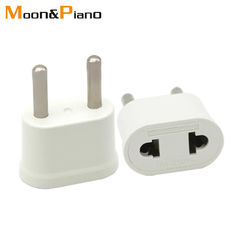 

EU Adapter Plug USA to Euro Europe Travel Wall Electrical Power Charge Outlet Sockets US China to EU 2 Round Pin Plug Socket