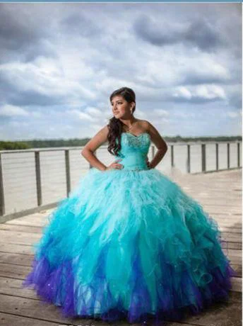 2018 Nhiều Màu Sắc Phồng Quinceanera Đầu Tay TẦNG VOAN Pha Lê Sexy Hở Lưng Người Yêu Hóa Trang Bầu Mẹ Của Cô Dâu Đầm