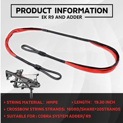 Reemplazo de cuerda de arco Universal para ballesta Cobra R9 y Cobra Adder, accesorios de tiro con arco, 19,3 