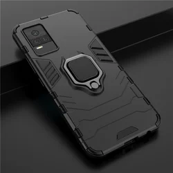 Hybrid Rugged Armor Shockproof Case For VIVO V21E V21 Y73 Y72 5G Y51 Y31 Y20 Y30 Y50 Magnetic Metal Ring Stand Protective Cover