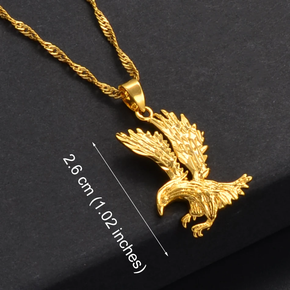 Anniyo Albanian Eagle Pendant Necklaces Women Men Charm Chicken Turtle Jewelry African Necklace Hip Hop Accessories @232406