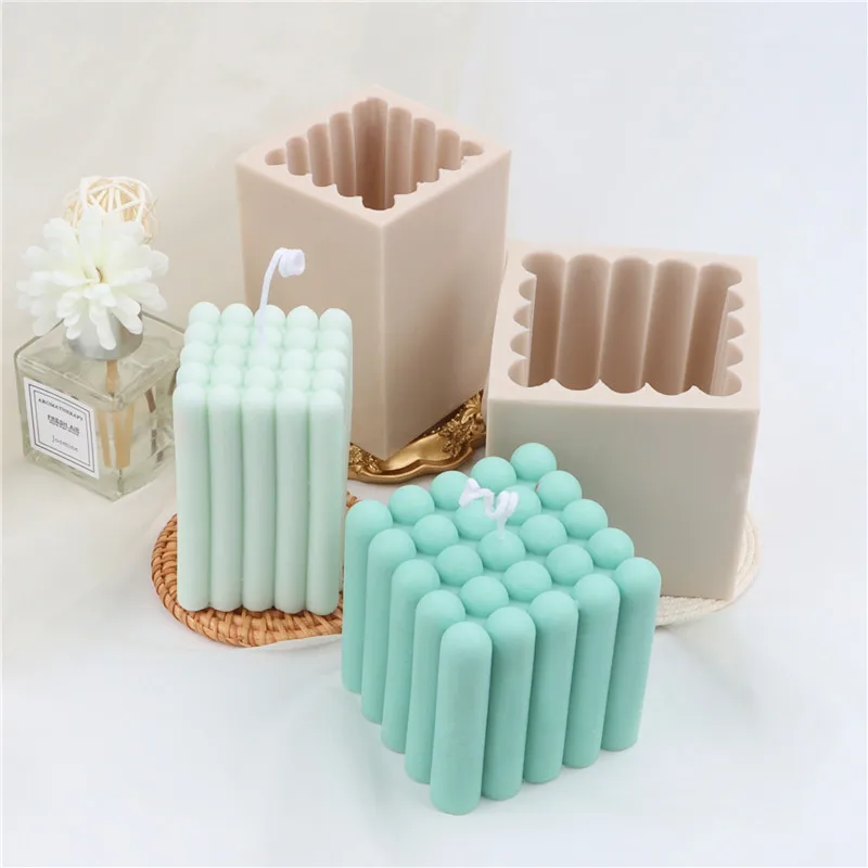 Multiple style Silicone Candle Mold High Quality Round Bubble Ball Cube Resin Soap Baking Mold Aromatherapy Candle Plaster Mould