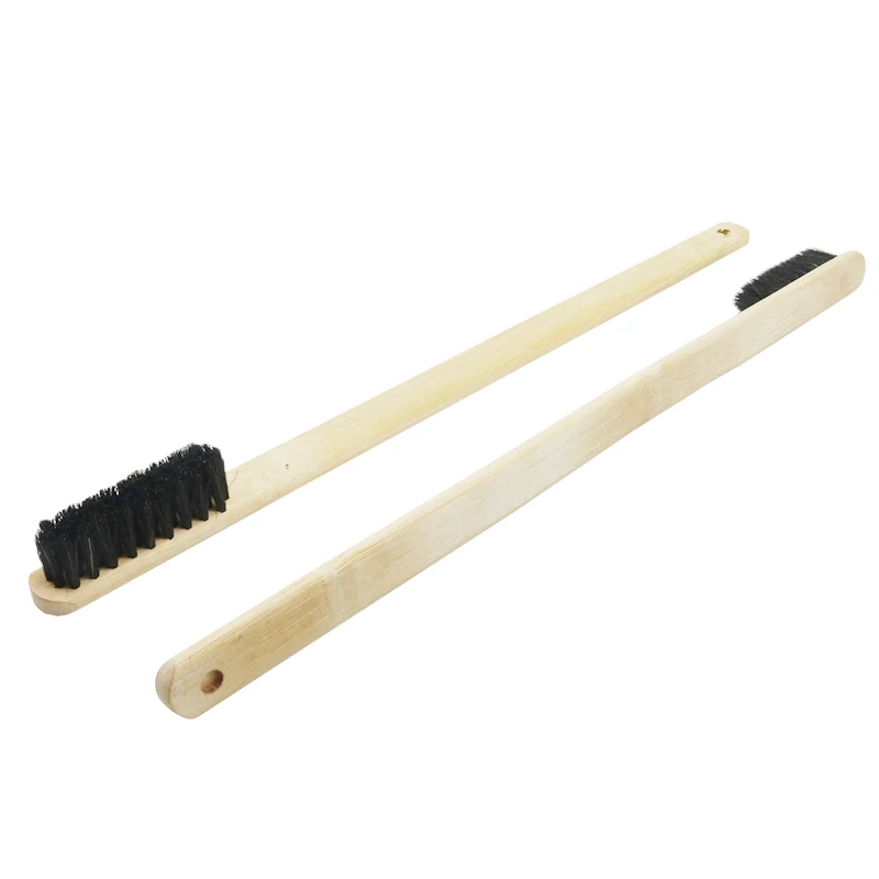 1 Pcs 40cm Car Engine Tire Wheel Rim Cleaning Brush Long Bamboo Handle Natural Auto Detailing Washer Car Cleaning Tools