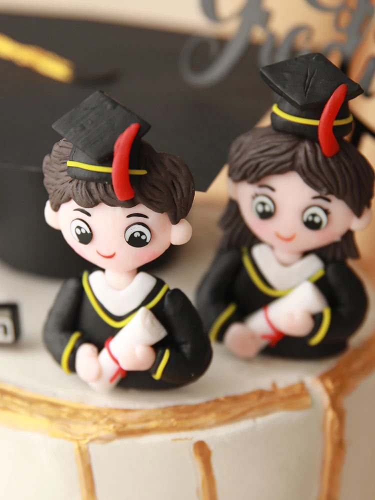 Graduation Gift Cake Decoration Lovely Doctor Doll boys and girls festival ceremony topper Cute Little Doctor Cake Decoration