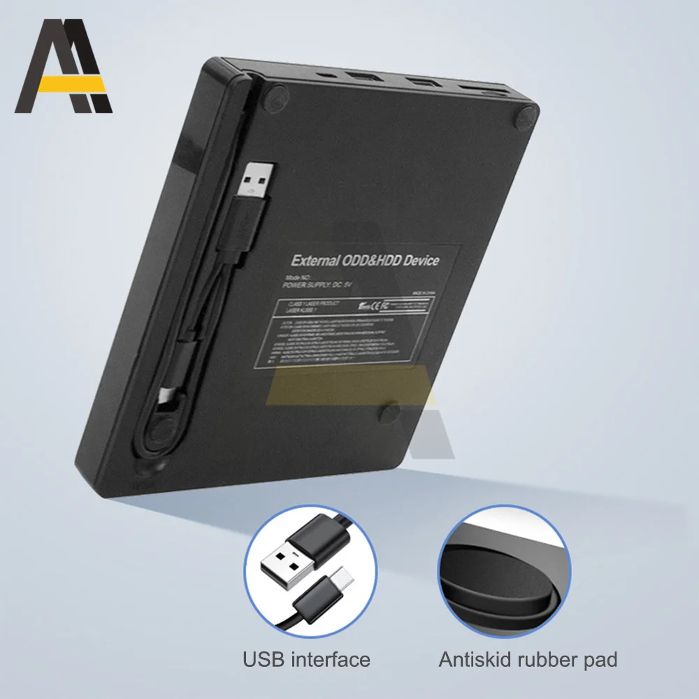 Unidad de Plug & Play USB de ABS, Combo USB + interfaz Dual tipo C CD-RW CD + DVD ROM-RW escritor quemador reproductor
