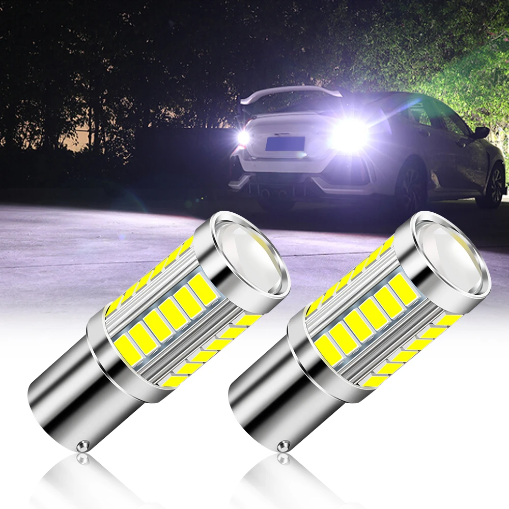 2x BA15S 1156 P21W LED Bulbs Car Brake Lights Reverse Lamp for OPEL Corsa Insignia Astra Antara Meriva Zafira Mokka Cruze aveo