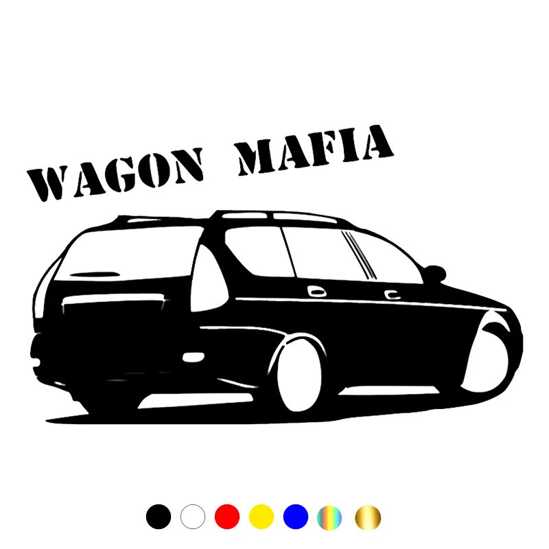 CS-221# 12*20cm Wagon mafia funny car sticker and decal white/black vinyl auto car stickers