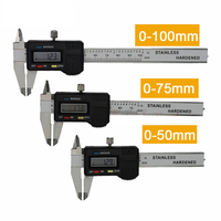 Mini Pocket Stainless Steel Digital Caliper 50mm 70mm 100mm 150mm Electronic Vernier Caliper Slider Caliper Gem Thickness Gauge