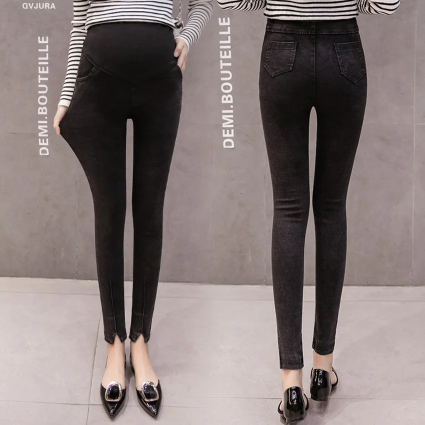 

Pregnant women jeans autumn leggings stretch stomach lift pants pregnant women pants feet pants autumn and winter clothing