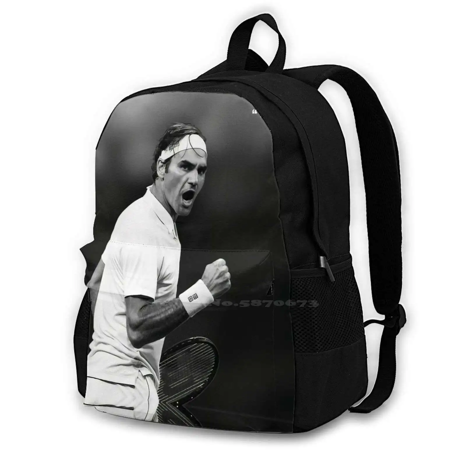 Mochila de trabajo duro para hombres, mujeres, niñas, adolescentes, Tenis negro, deporte, Leegend World Outfit Logo