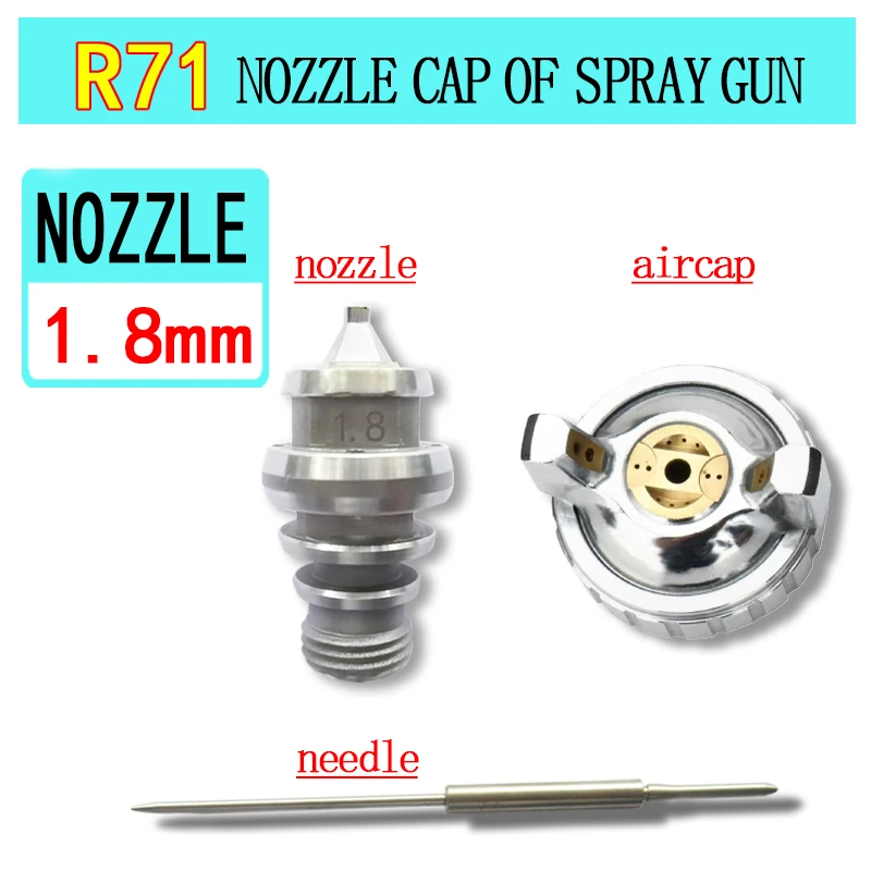 

Prona R71 R77 Spray Gun Nozzle Set, R-71 R-77 Parts Accessories Spray Gun Kit,Gun Nozzle