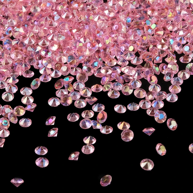 10000 pcs / lot 24 Colors  in stock 4.5mm 1/3 Carat Acrylic Crystal Diamond Table ScatterConfetti Wedding Party Decoration