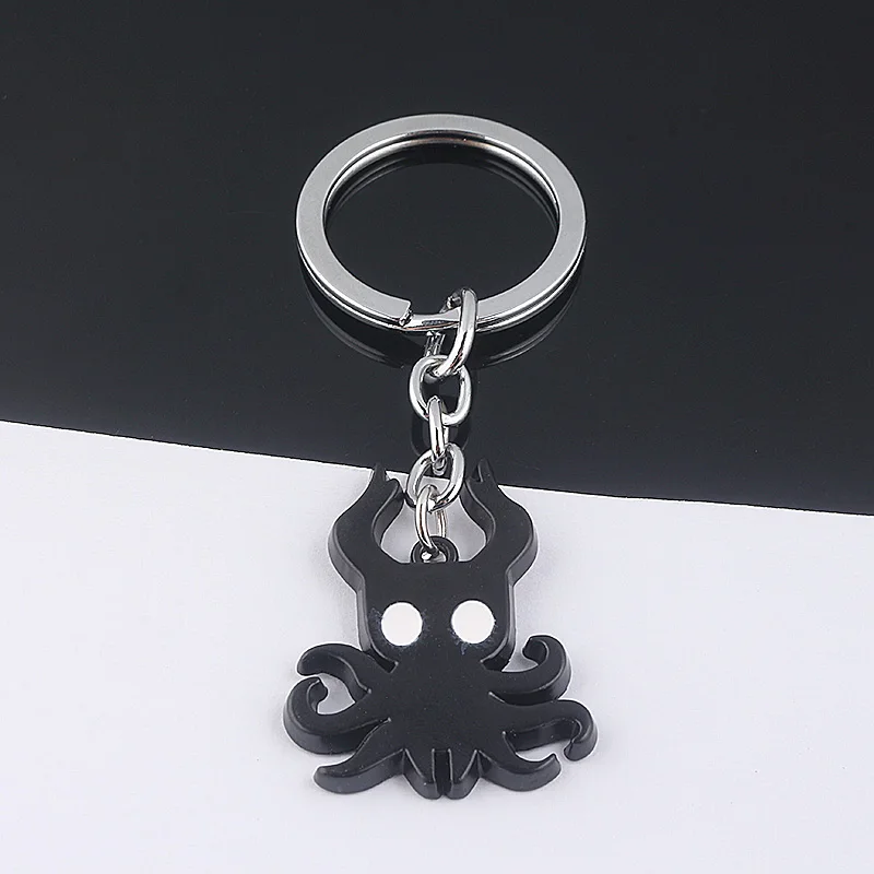 Game Hollow Knight Silksong Keychain Princess Hornet Grub Shadow Octopus Key Holder for Women Men Bag Car Keyring Accessories