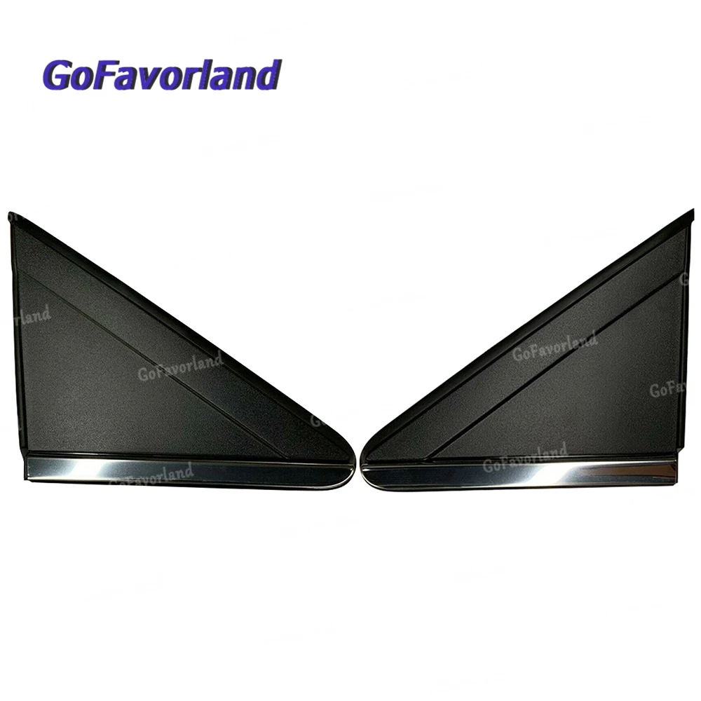 

Pair Front LH RH Mirror Flag Applique Black Silver Plastic 1BE421XFAB 1BE431XFAA For Chrysler Town & Country For Dodge Grand