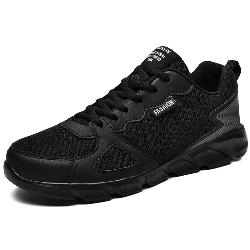 Sneakers estive uomo leggero scarpe Casual Mesh traspirante calzature maschili stringate scarpe da passeggio nero Tenis Zapatillas Hombre