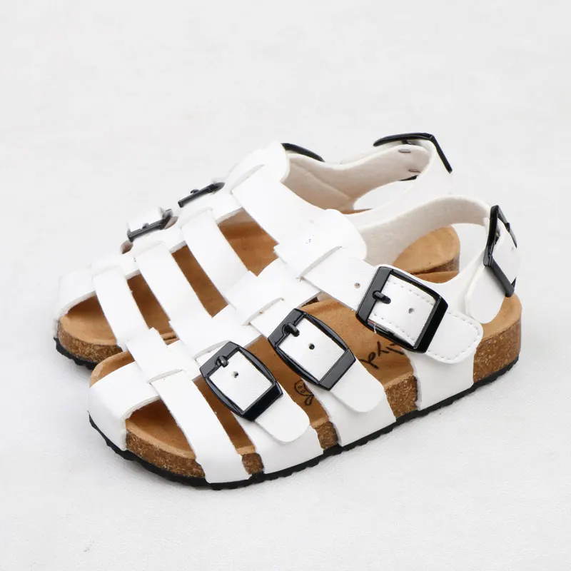 Children Boys New Fashion Kids Shoes Hard Sole Gladiator Toddler Leather Sandals Casual for Girl Corks Flats with