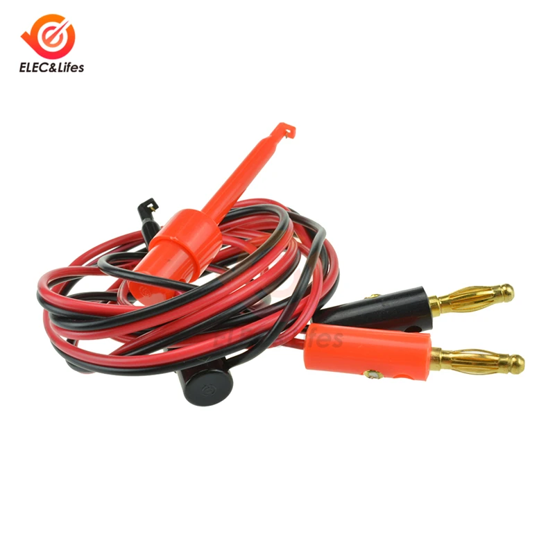 5Pair=10Pcs 4mm Banana Plug to Test Hook Clip Lead Cable Gold Plated For Multimeter Test Lead Cable Equipment Connector