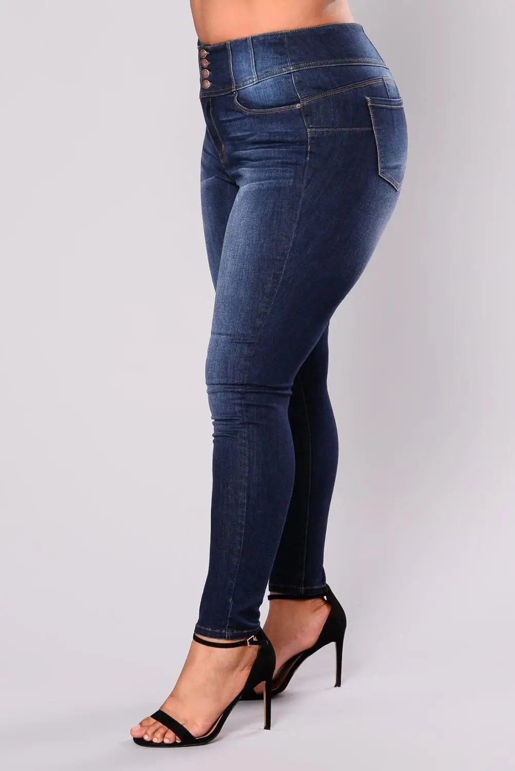 Women\'s plus size high waist jeans casual Skinny denim fat mom jeans L-5XL high quality wholesale price