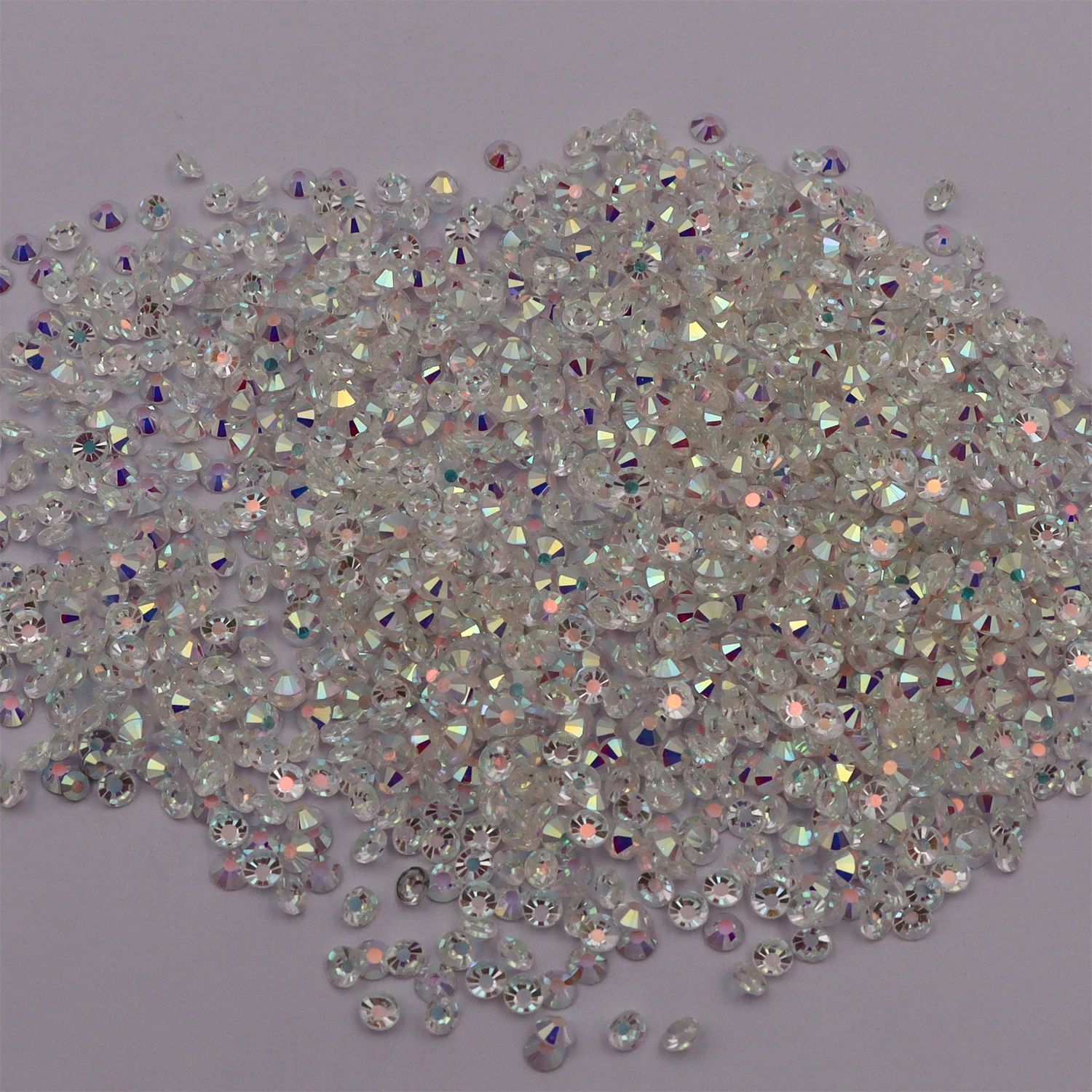 Clear AB SS3-SS34 Flat Back Non Hotfix Rhinestone Glass Crystals Gem For 3D Nail Art Decoration