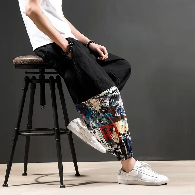 Chinese trousers, leisure, Harun Lanterns, Men National Clothing, Kung Fu Pants, Oriental Men's Clothing