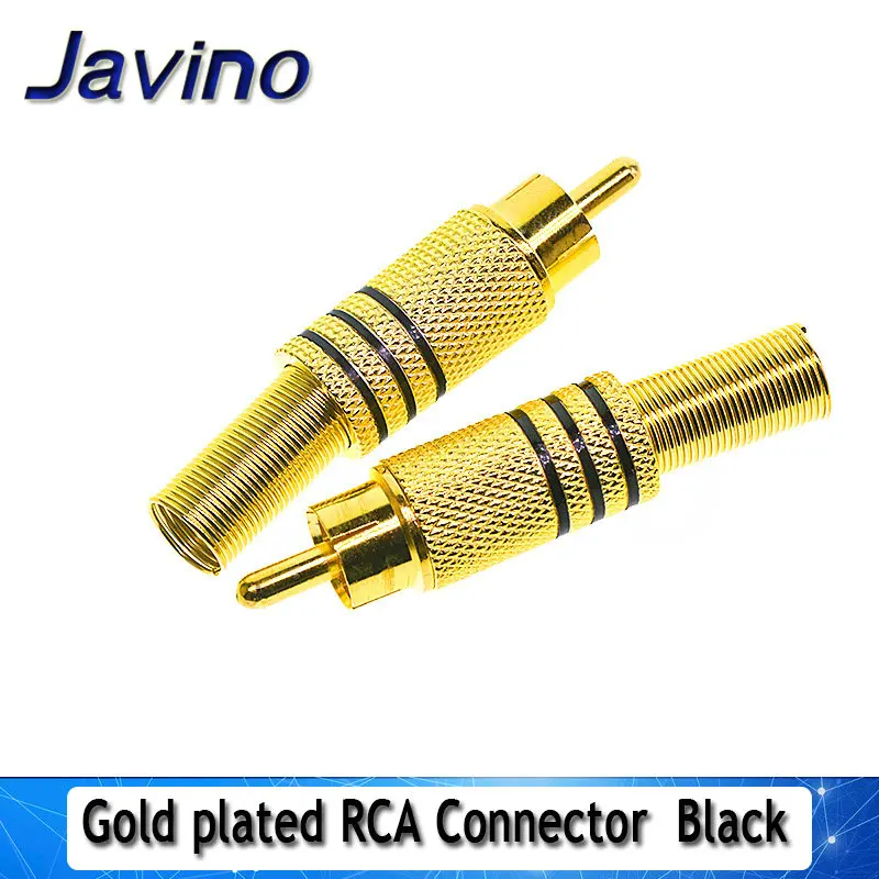 2pcs 2.5 3.5/6.35MM Gold Plated RCA/AV Connector Plug Audio Male Mono dual stereo microphone plug welding line audio head