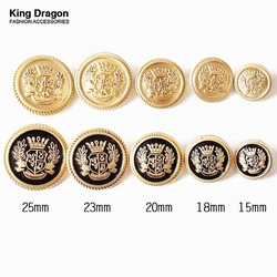 New Arrival 6PCS Metal White Black Flower Buttons For Needlework Clothes Women Dress Coat Suit Cardigan Sewing Button Designer